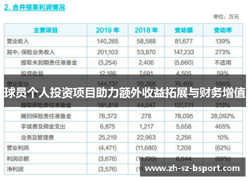 球员个人投资项目助力额外收益拓展与财务增值
